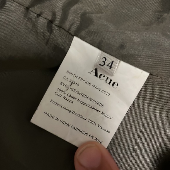 Acne Smith Fringe Main leather jacket - Picture 6 of 9